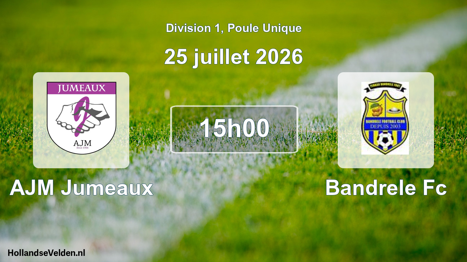 Match programmé: AJM Jumeaux - Bandrele Fc (25 juillet 2026)