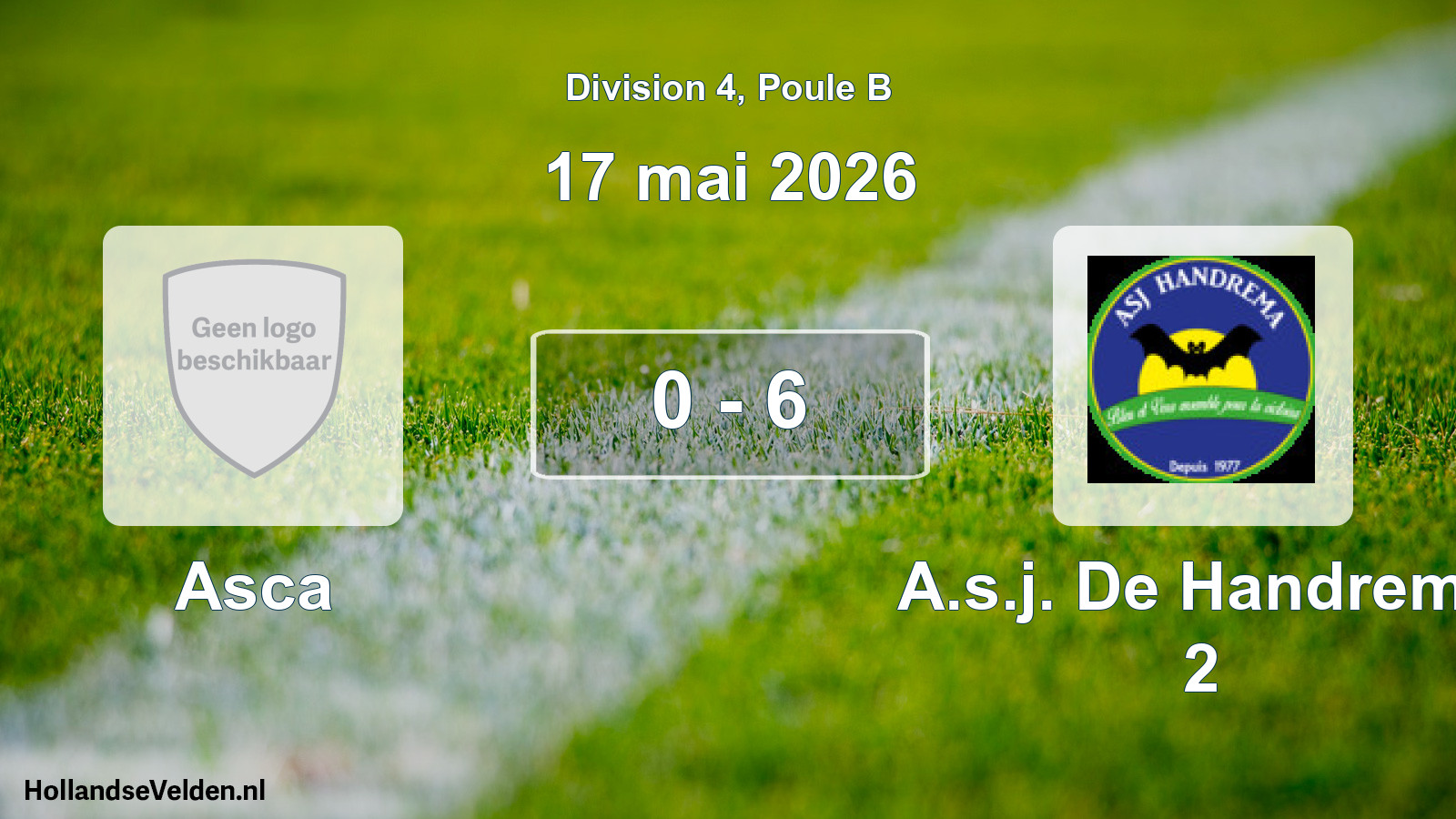 Match joué: Asca - A.s.j. De Handrema 2 0 - 6 (17 mai 2026)