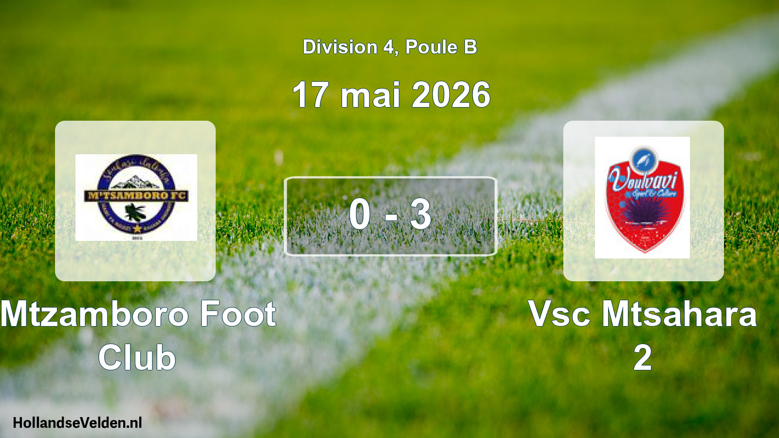 Match joué: Mtzamboro Foot Club - Vsc Mtsahara 2 0 - 3 (17 mai 2026)