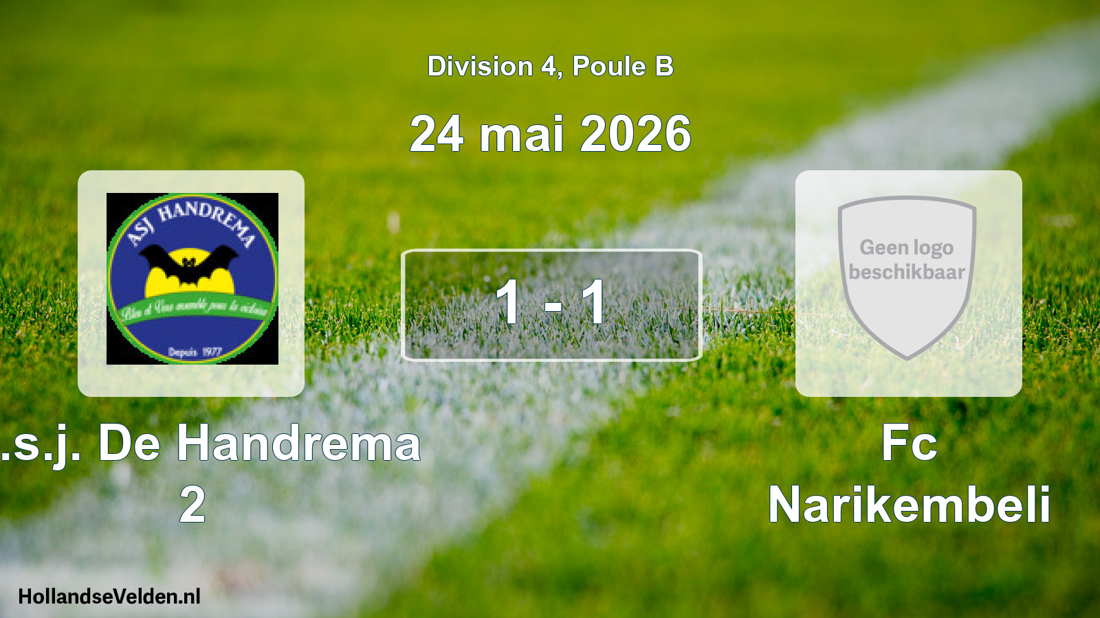 Match joué: A.s.j. De Handrema 2 - Fc Narikembeli 1 - 1 (24 mai 2026)