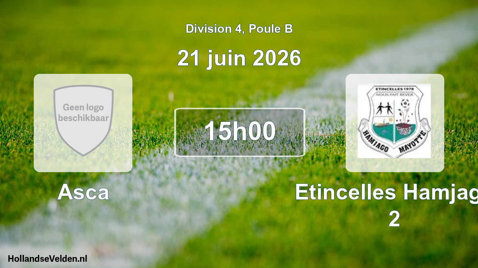 Match programmé: Asca - Etincelles Hamjago 2 (21 juin 2026)