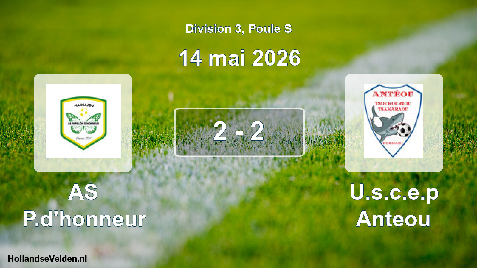 Match joué: AS P.d'honneur - U.s.c.e.p Anteou 2 - 2 (14 mai 2026)