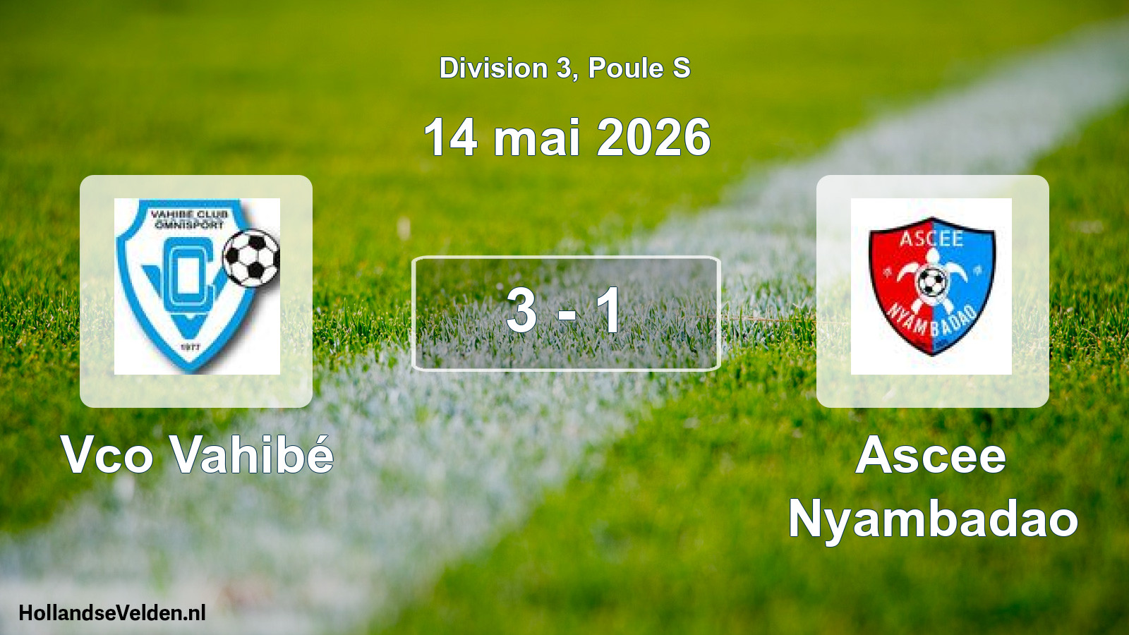 Match joué: Vco Vahibé - Ascee Nyambadao 3 - 1 (14 mai 2026)