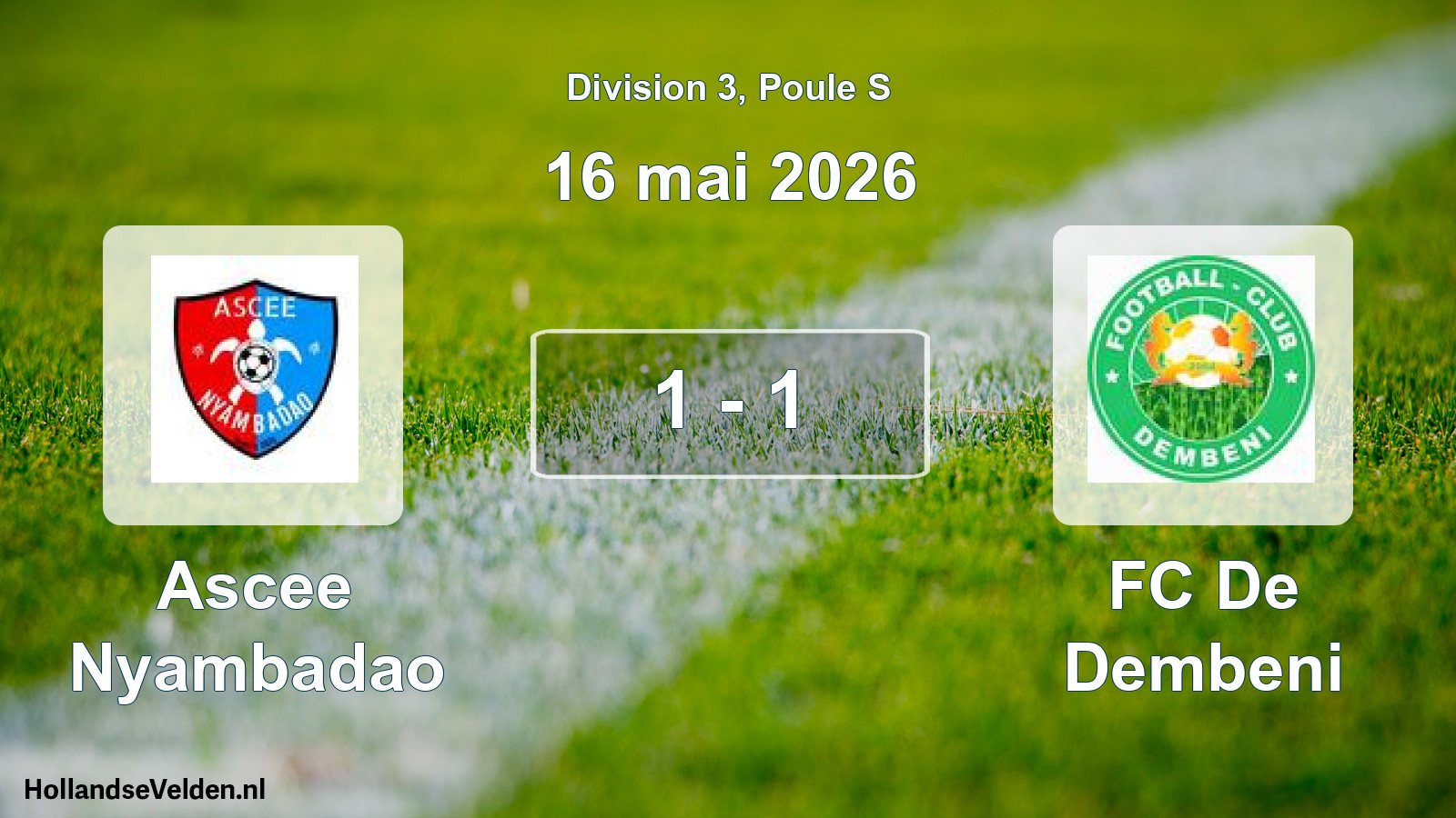 Match joué: Ascee Nyambadao - FC De Dembeni 1 - 1 (16 mai 2026)