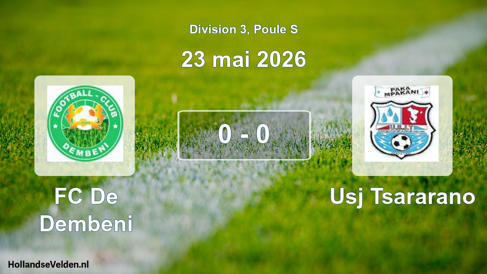 Match joué: FC De Dembeni - Usj Tsararano 0 - 0 (23 mai 2026)