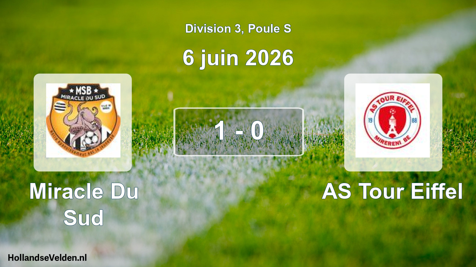Match joué: Miracle Du Sud - AS Tour Eiffel 1 - 0 (6 juin 2026)