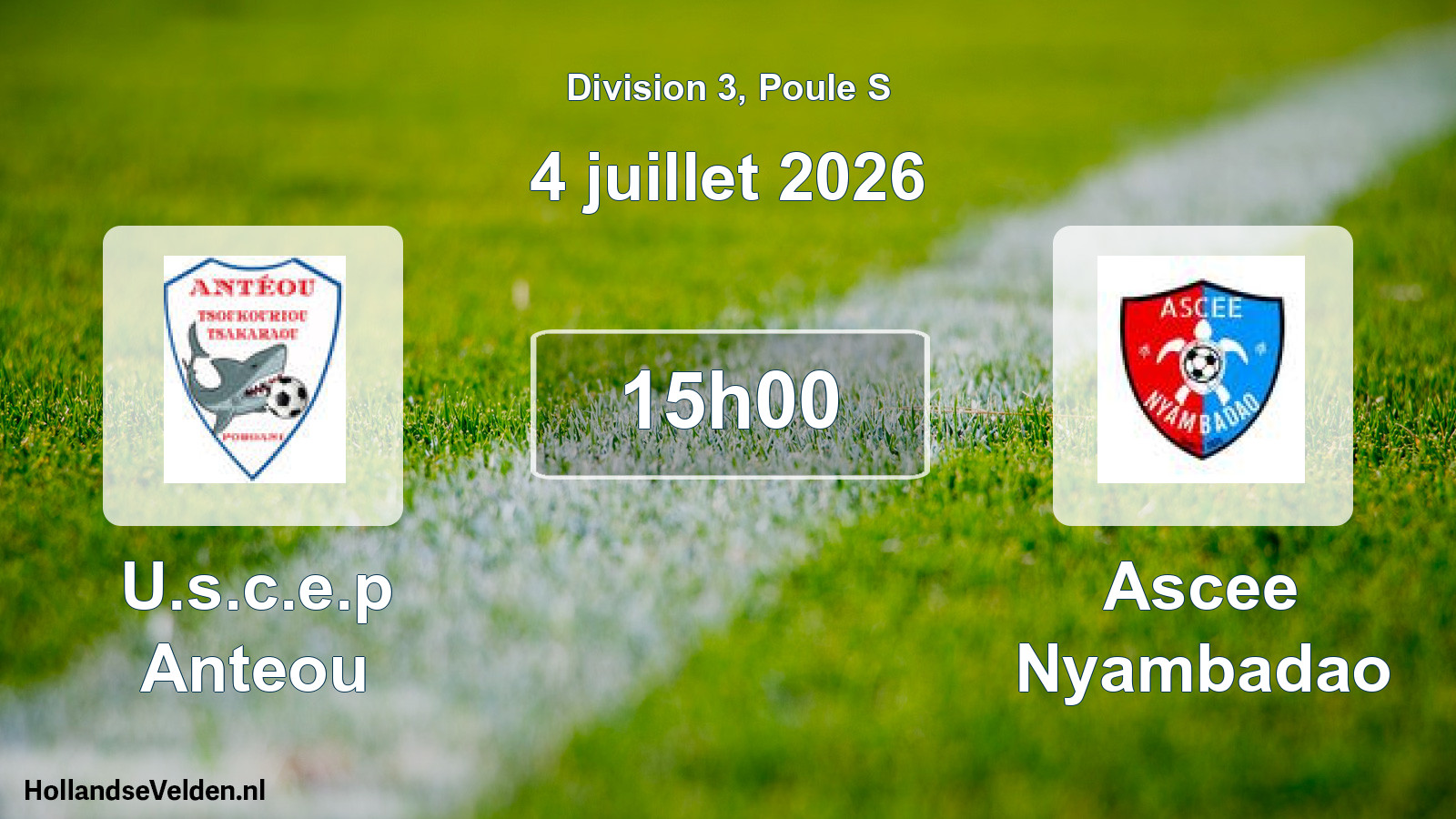 Match programmé: U.s.c.e.p Anteou - Ascee Nyambadao (4 juillet 2026)
