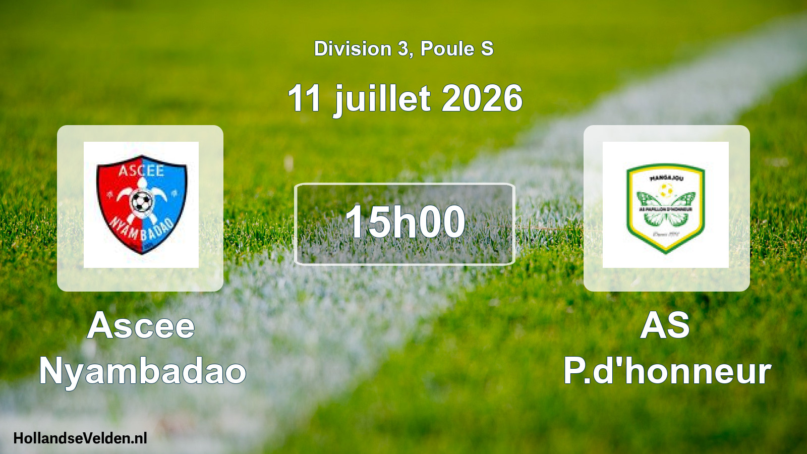 Match programmé: Ascee Nyambadao - AS P.d'honneur (11 juillet 2026)