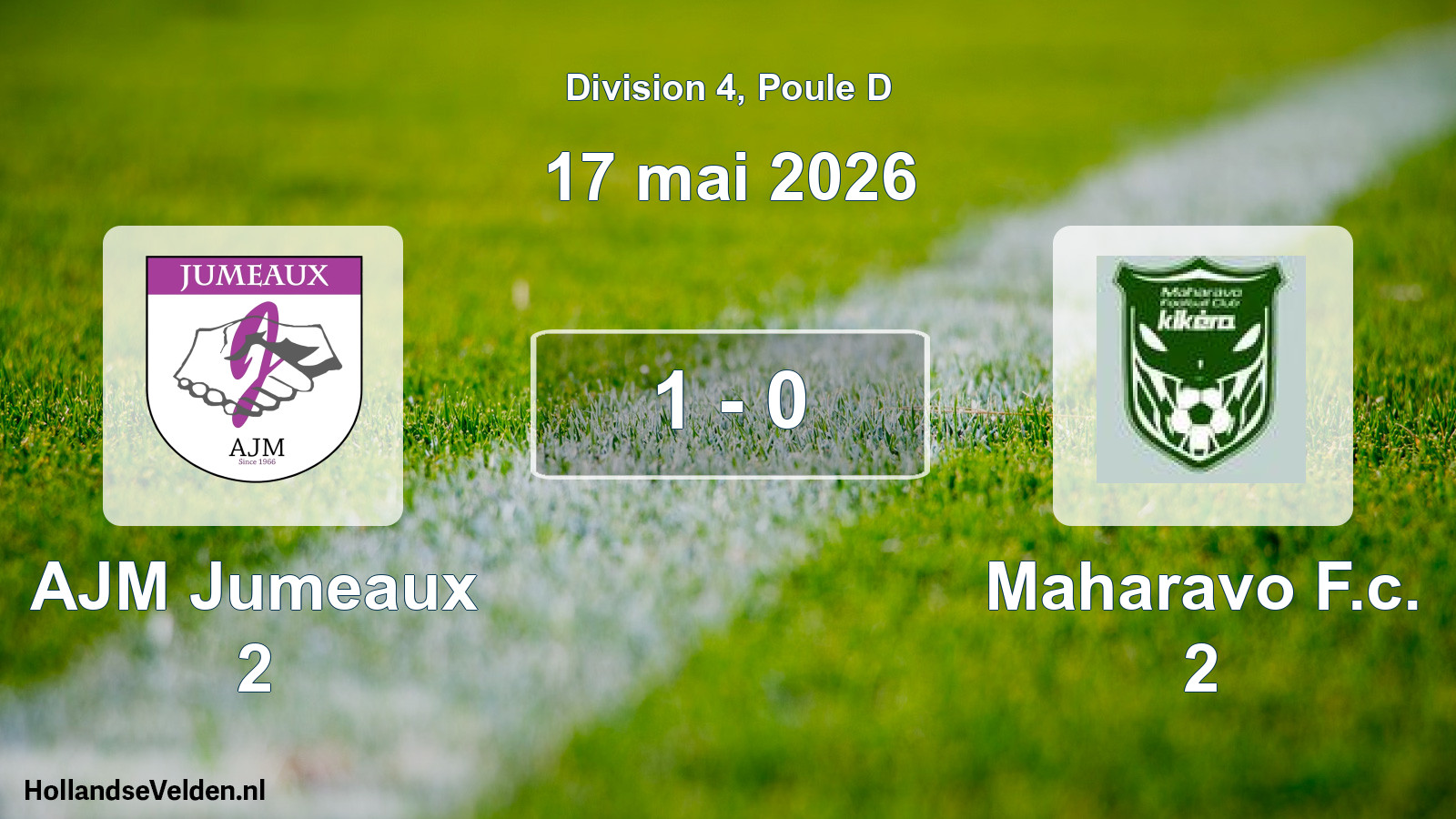 Match joué: AJM Jumeaux 2 - Maharavo F.c. 2 1 - 0 (17 mai 2026)