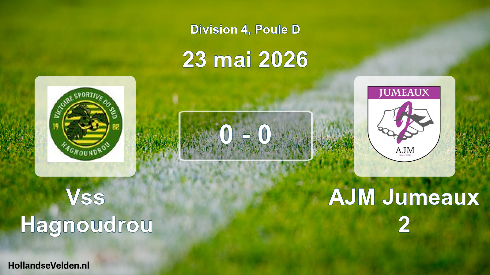 Match joué: Vss Hagnoudrou - AJM Jumeaux 2 0 - 0 (23 mai 2026)