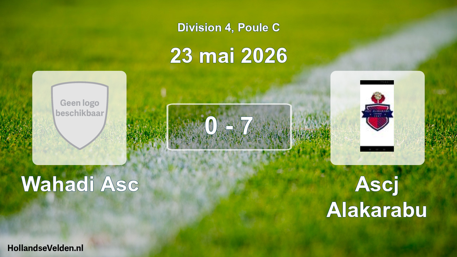 Match joué: Wahadi Asc - Ascj Alakarabu 0 - 7 (23 mai 2026)