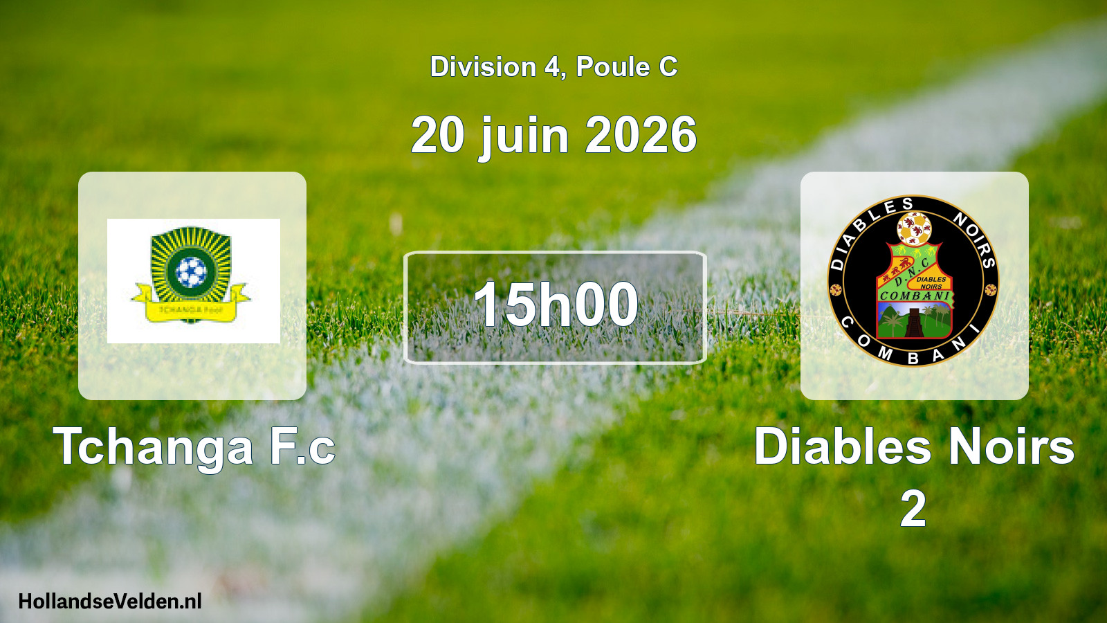 Match programmé: Tchanga F.c - Diables Noirs 2 (20 juin 2026)