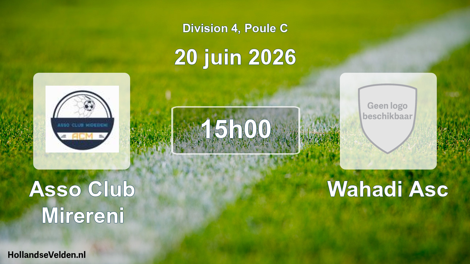 Scheduled Match: Asso Club Mirereni - Wahadi Asc (20 June 2026)
