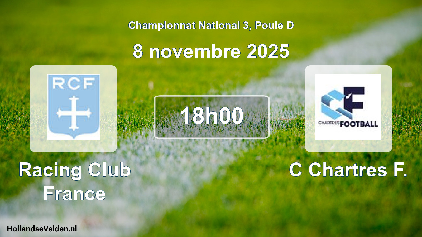 Geplande wedstrijd: Racing Club France - C Chartres F. (8 november 2025)