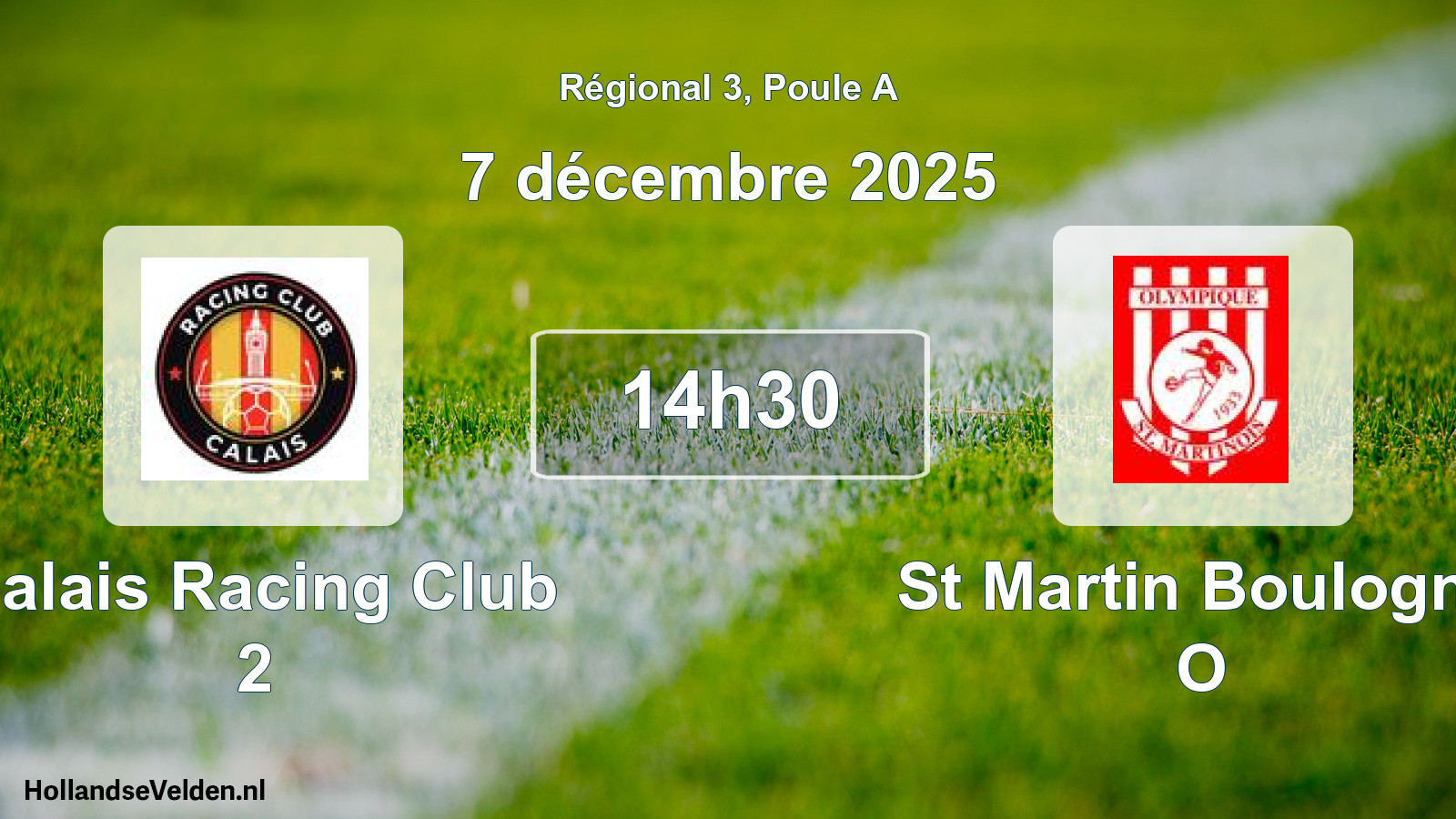 Geplande wedstrijd: Calais Racing Club 2 - St Martin Boulogne O (7 december 2025)
