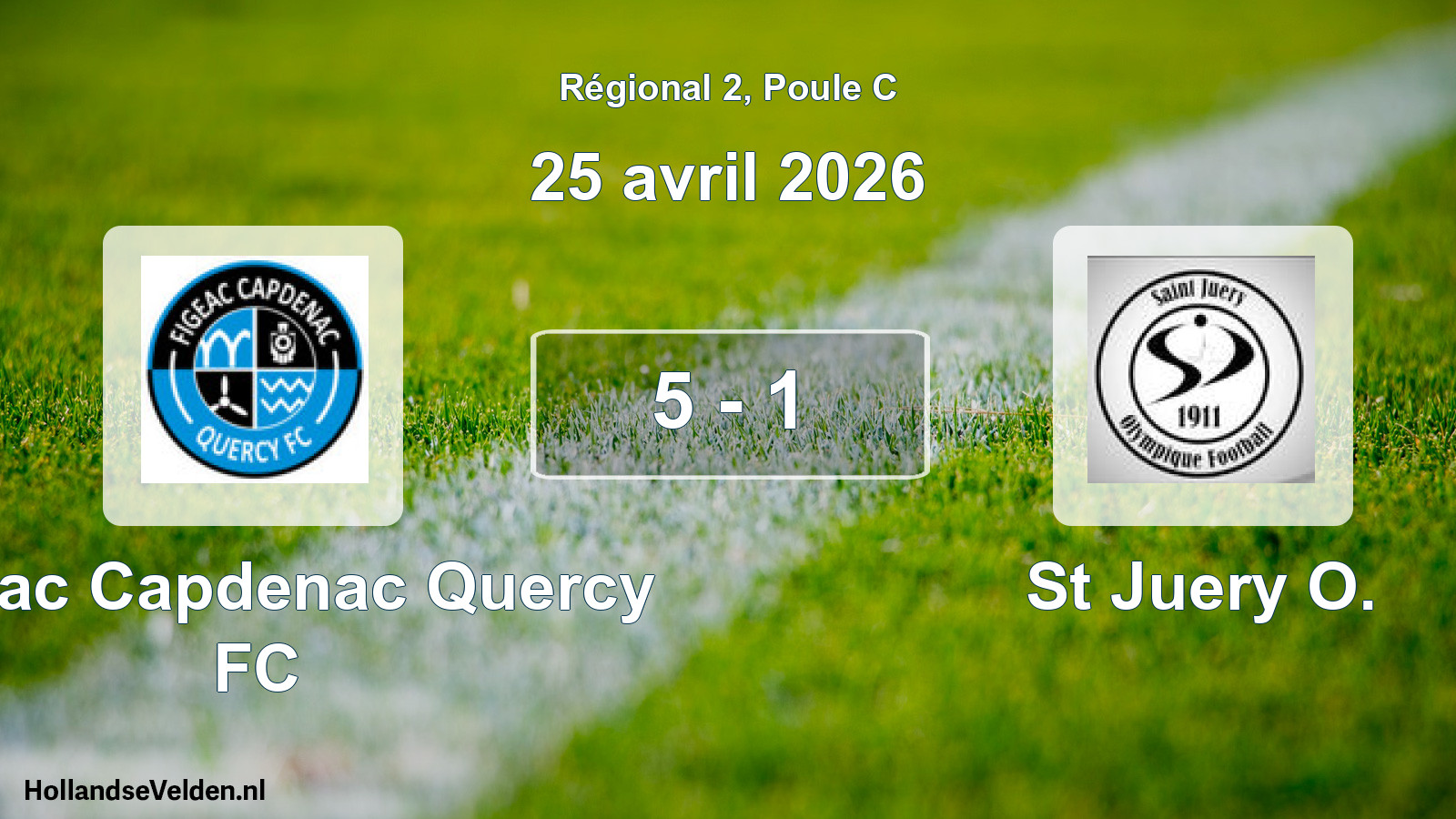 Total number of matches played: Figeac Capdenac Quercy FC - St Juery O. 5 - 1 (25 April 2026)