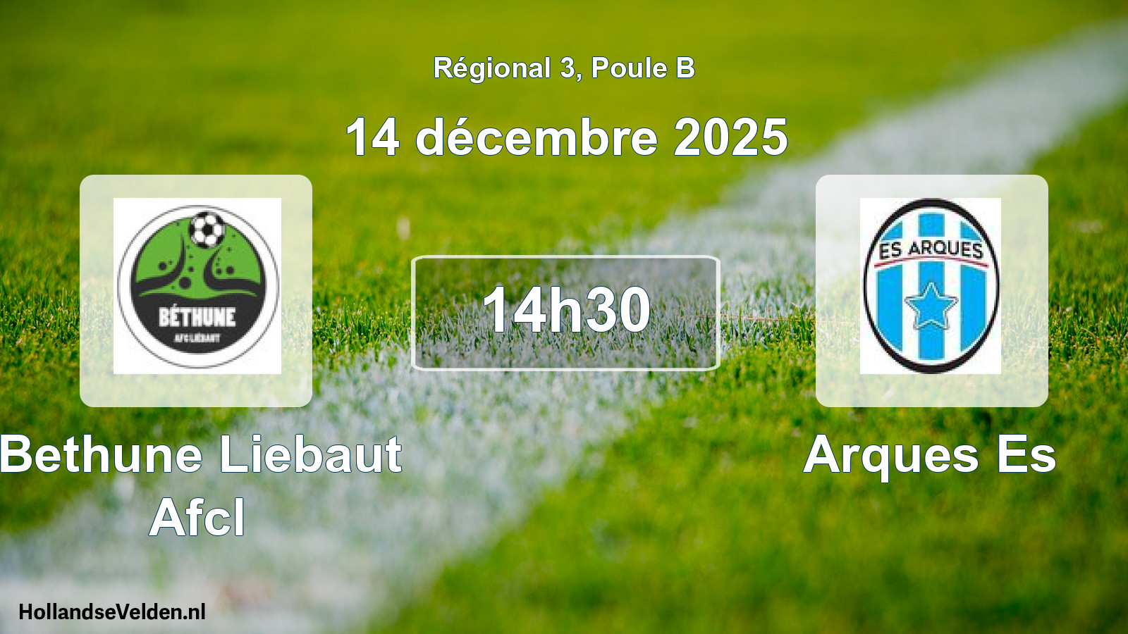 Geplande wedstrijd: Bethune Liebaut Afcl - Arques Es (14 décembre 2025)