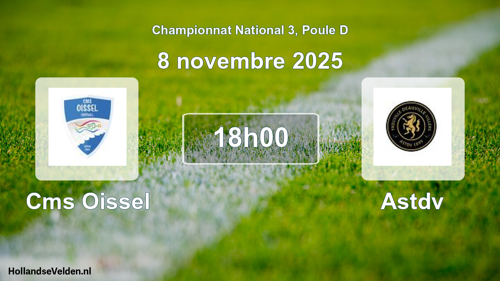 Geplande wedstrijd: Cms Oissel - Astdv (8 novembre 2025)