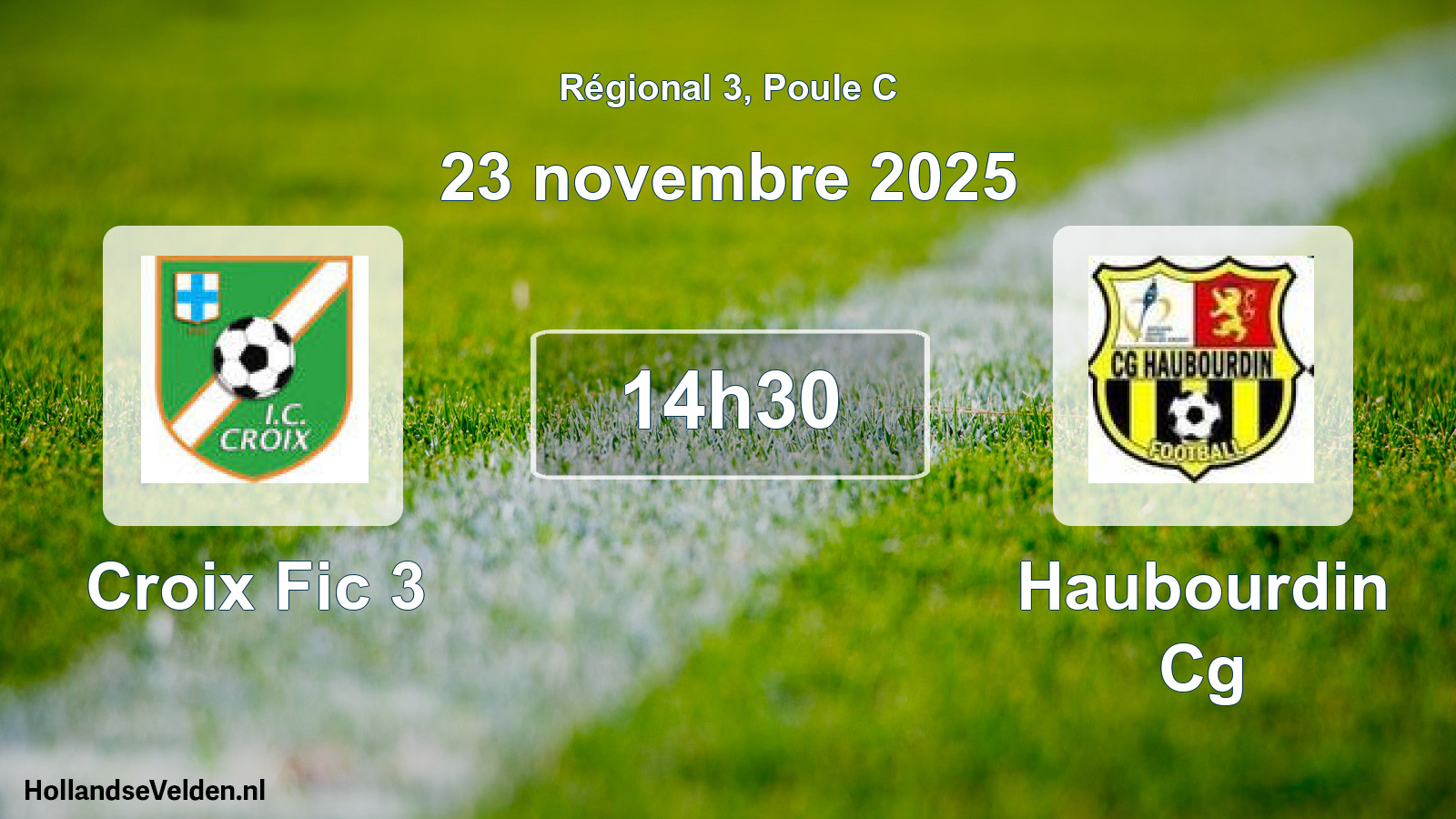 Geplande wedstrijd: Croix Fic 3 - Haubourdin Cg (23 novembre 2025)