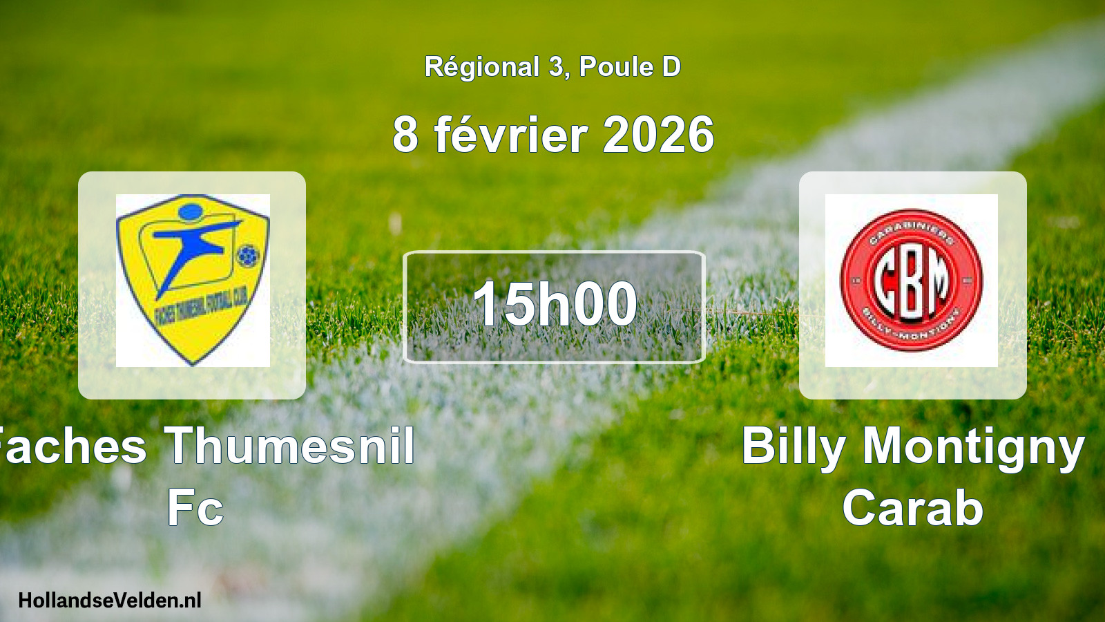 Scheduled Match: Faches Thumesnil Fc - Billy Montigny Carab (8 February 2026)