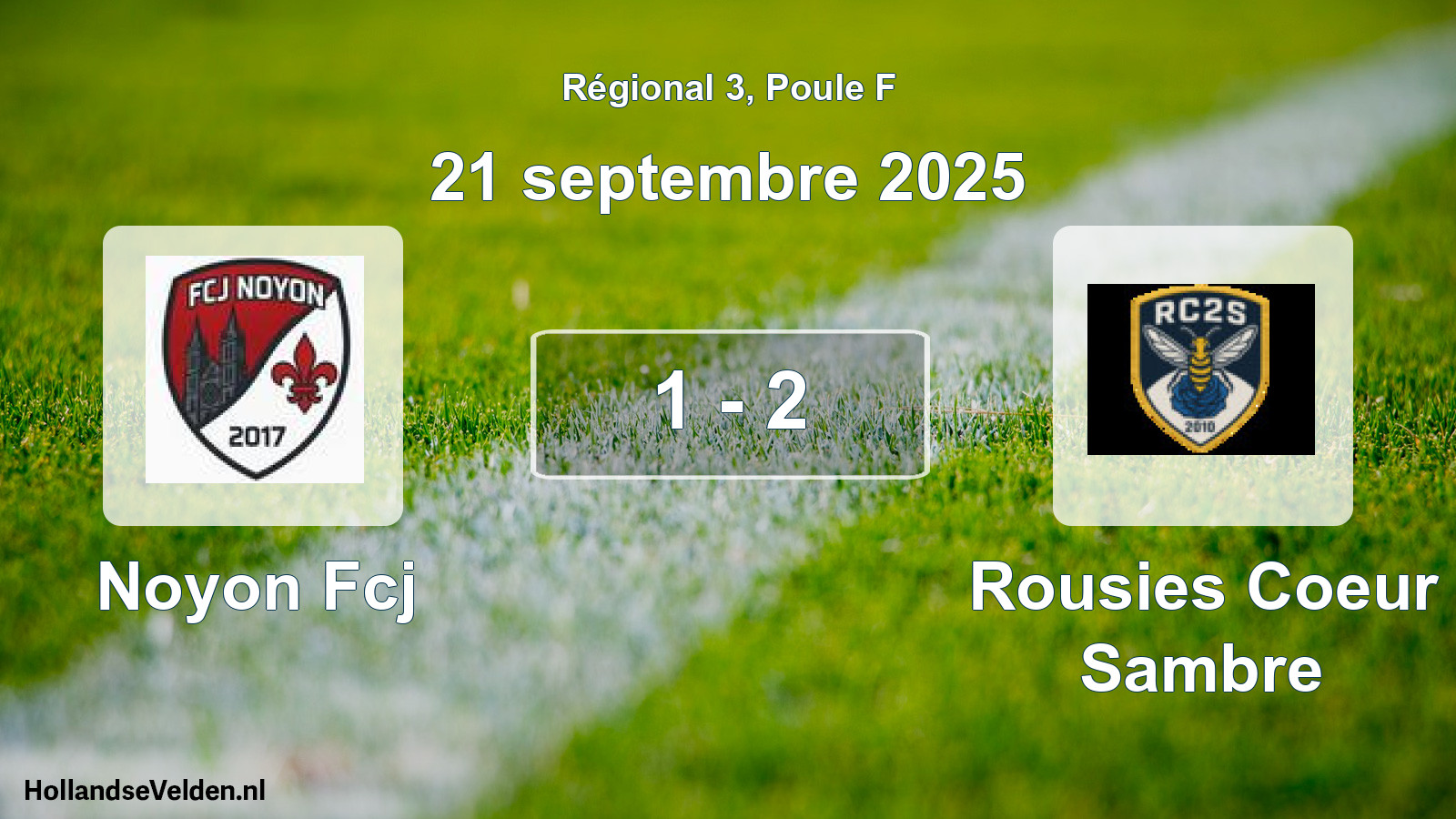Total number of matches played: Noyon Fcj - Rousies Coeur Sambre 1 - 2 (21 September 2025)