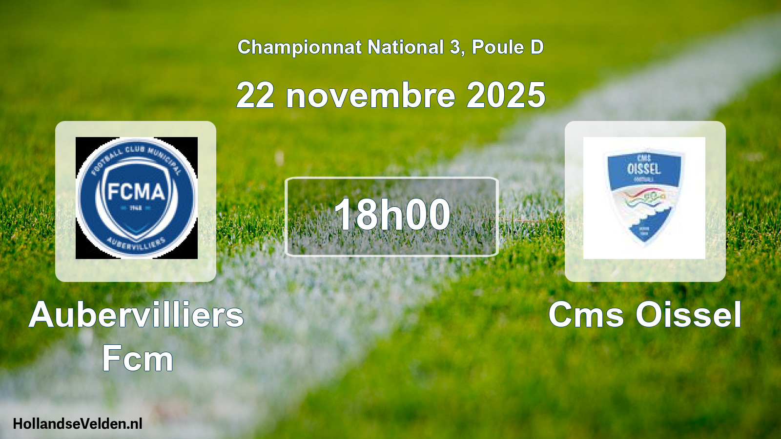 Geplande wedstrijd: Aubervilliers Fcm - Cms Oissel (22 novembre 2025)
