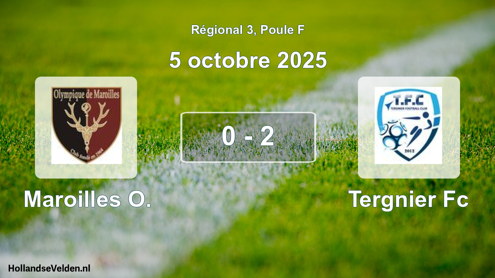 Gespeelde wedstrijd: Maroilles O. - Tergnier Fc 0 - 2 (5 octobre 2025)