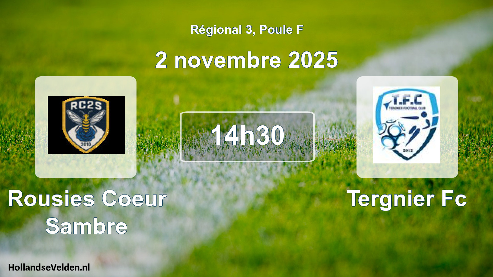Geplande wedstrijd: Rousies Coeur Sambre - Tergnier Fc (2 novembre 2025)