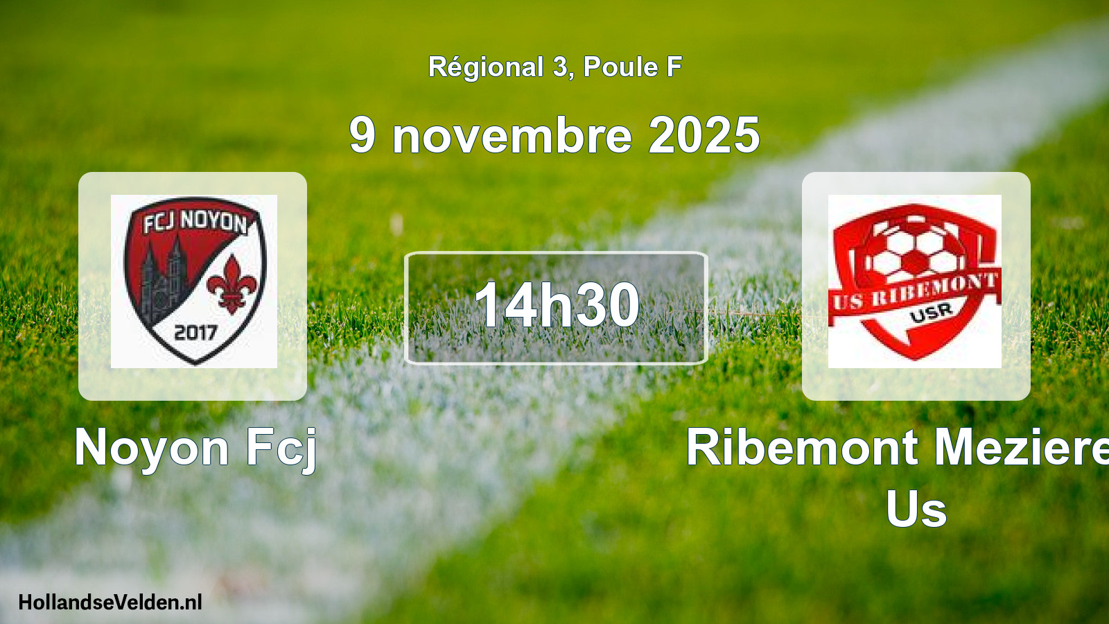 Geplande wedstrijd: Noyon Fcj - Ribemont Mezieres Us (9 november 2025)