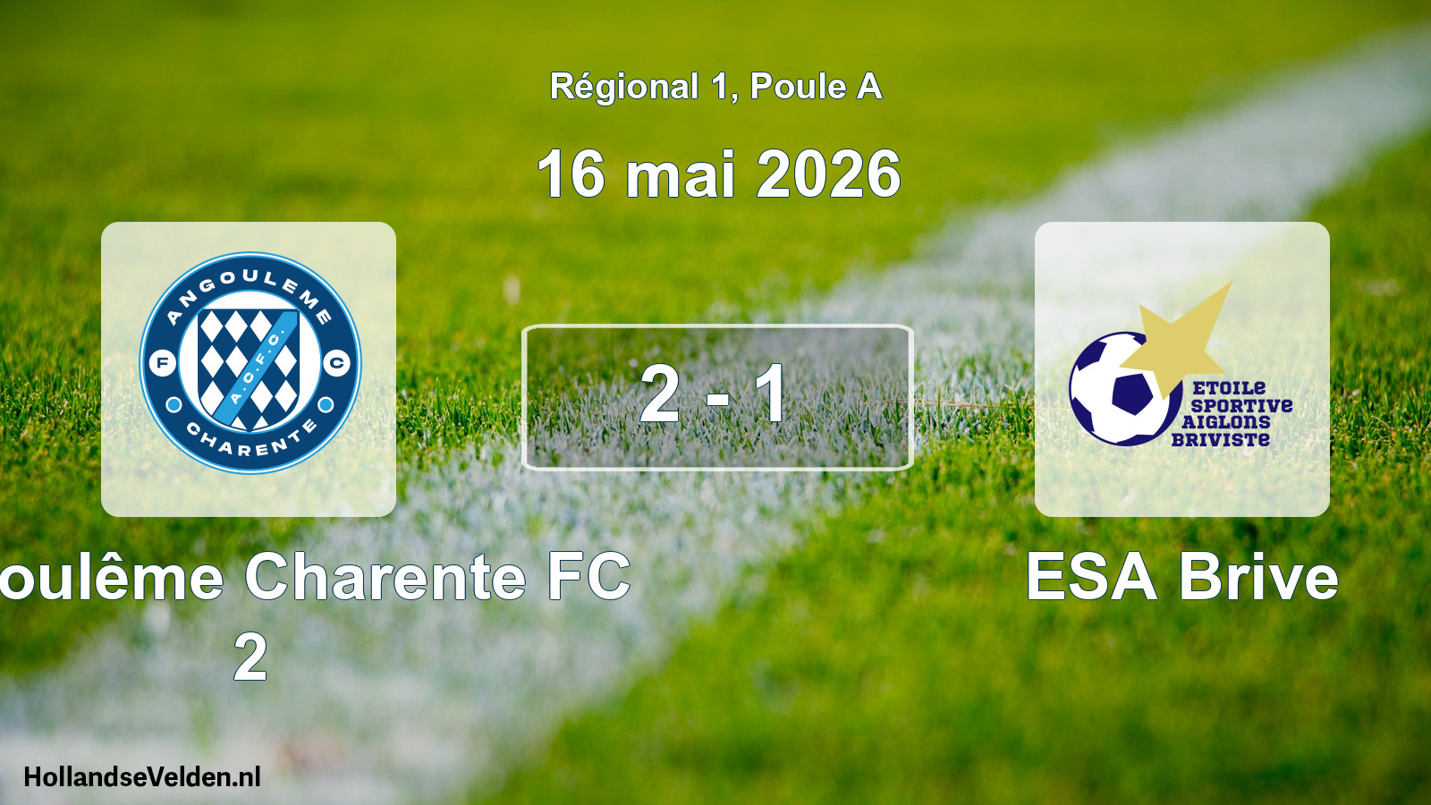Total number of matches played: Angoulême Charente FC 2 - ESA Brive 2 - 1 (16 May 2026)