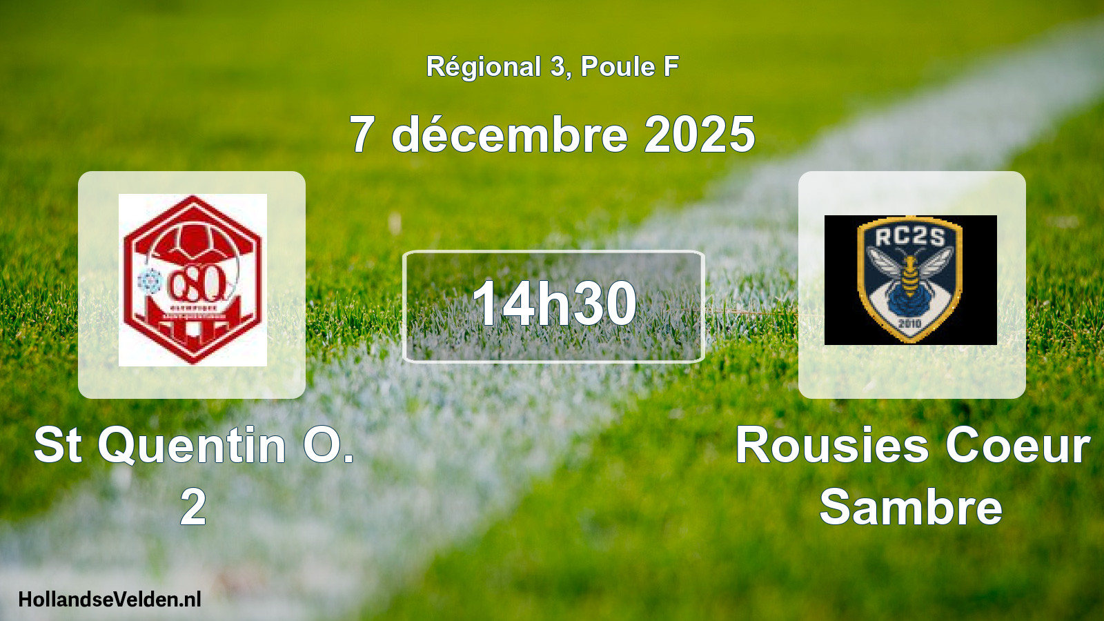 Geplande wedstrijd: St Quentin O. 2 - Rousies Coeur Sambre (7 december 2025)