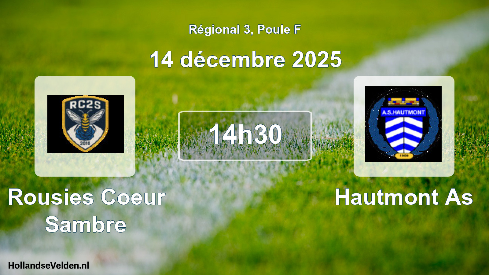 Geplande wedstrijd: Rousies Coeur Sambre - Hautmont As (14 december 2025)