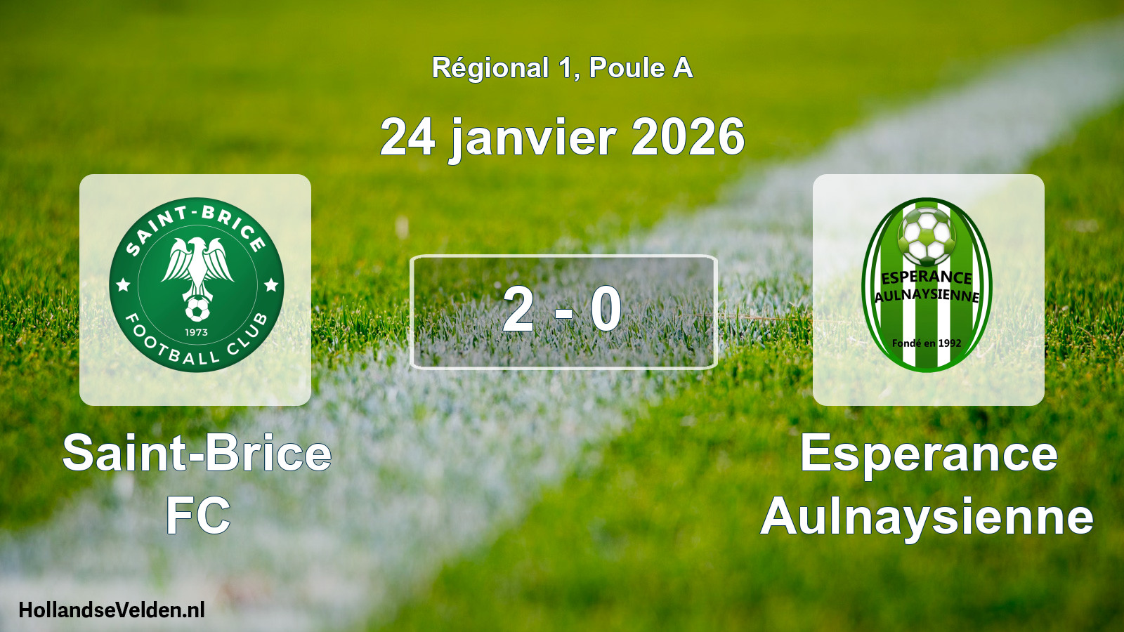 Match joué: Saint-Brice FC - Esperance Aulnaysienne 2 - 0 (24 janvier 2026)