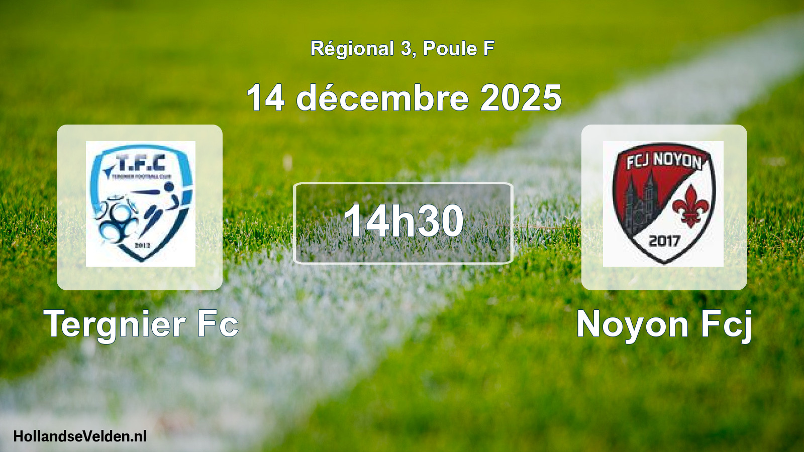 Geplande wedstrijd: Tergnier Fc - Noyon Fcj (14 december 2025)