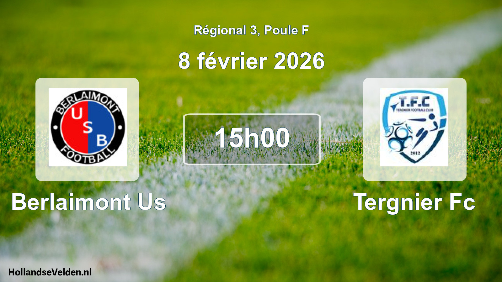 Geplande wedstrijd: Berlaimont Us - Tergnier Fc (8 février 2026)