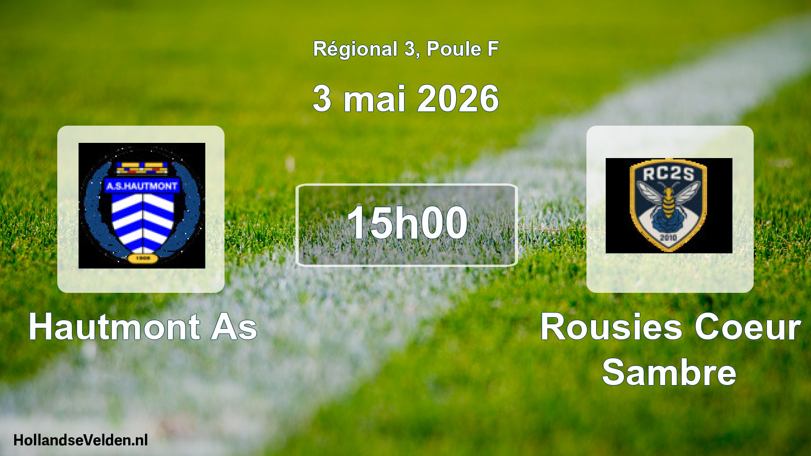 Geplande wedstrijd: Hautmont As - Rousies Coeur Sambre (3 mei 2026)