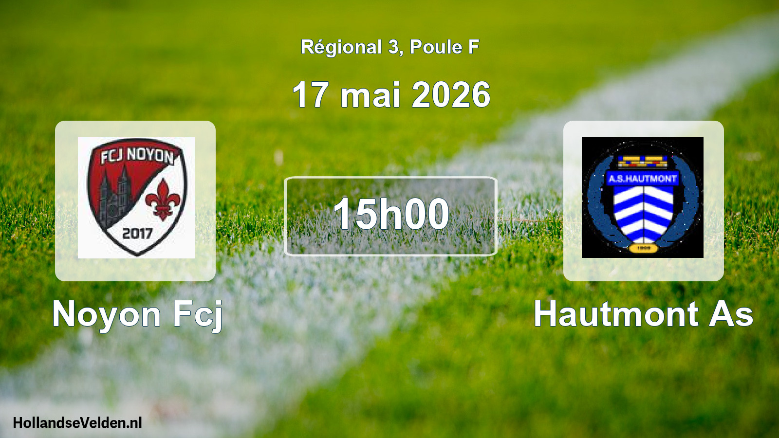 Geplande wedstrijd: Noyon Fcj - Hautmont As (17 mei 2026)