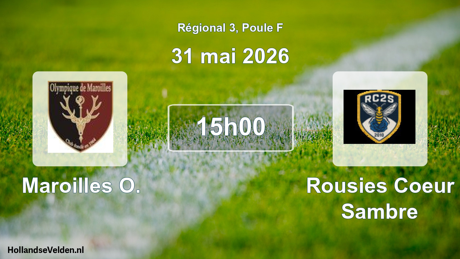 Geplande wedstrijd: Maroilles O. - Rousies Coeur Sambre (31 mai 2026)