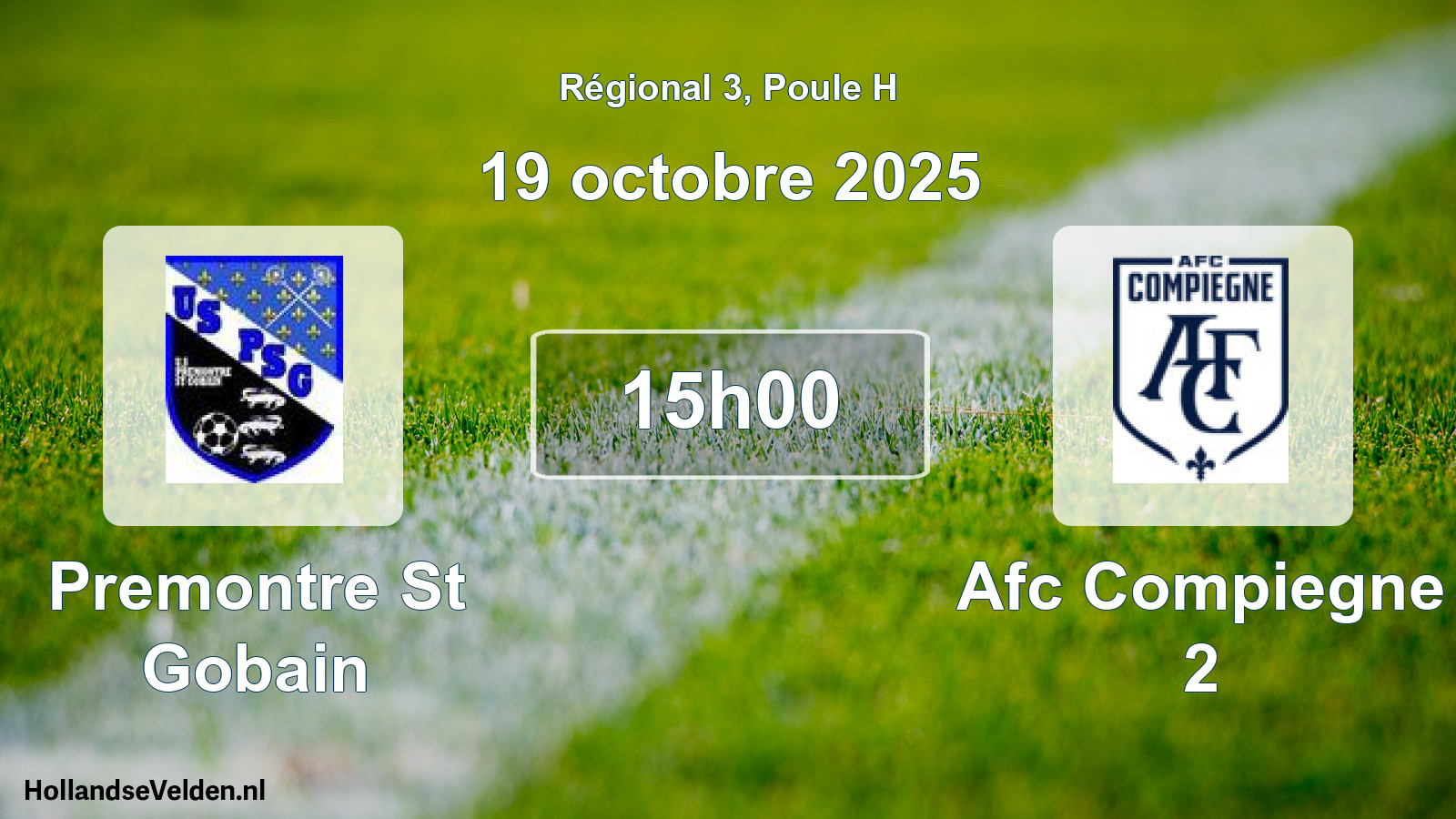 Scheduled Match: Premontre St Gobain - Afc Compiegne 2 (19 October 2025)