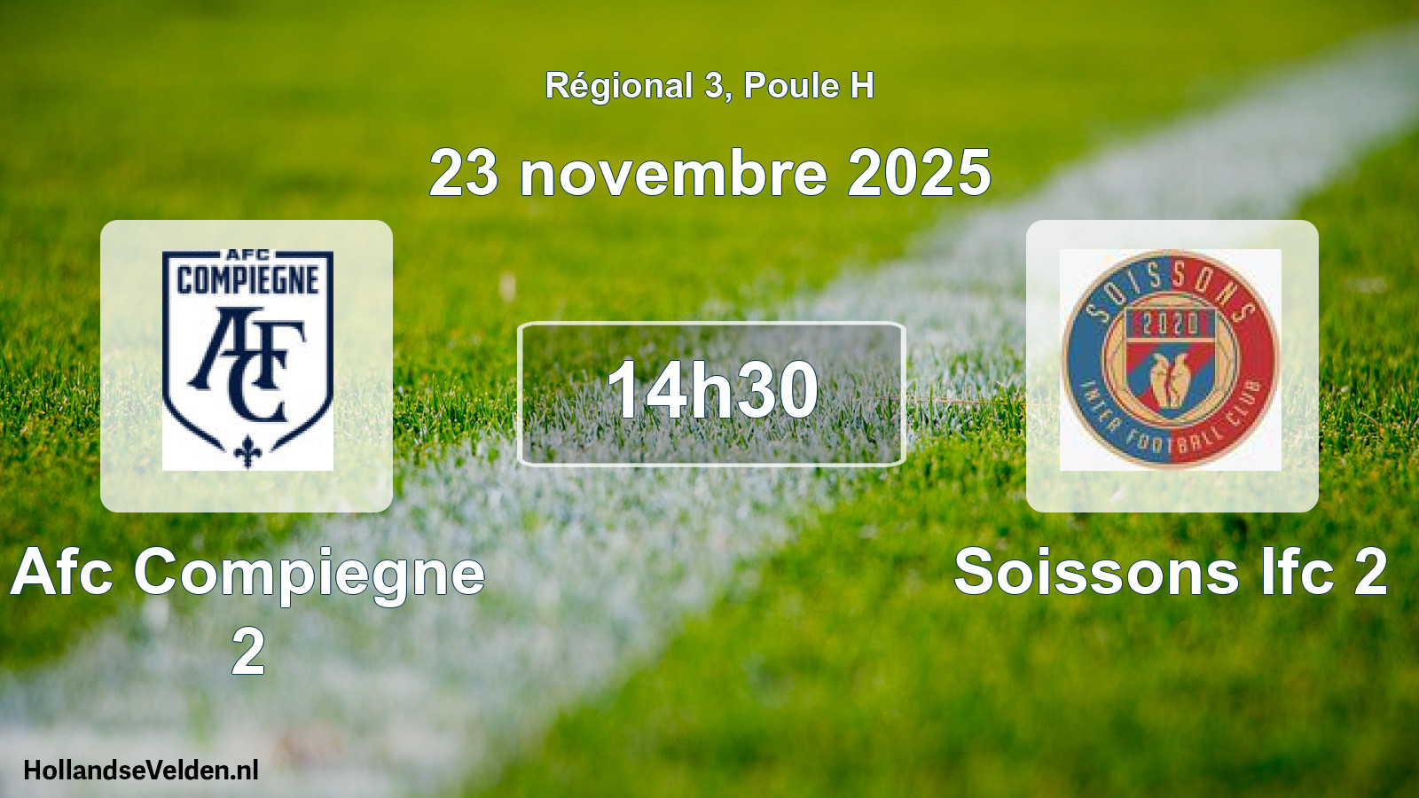 Geplande wedstrijd: Afc Compiegne 2 - Soissons Ifc 2 (23 november 2025)