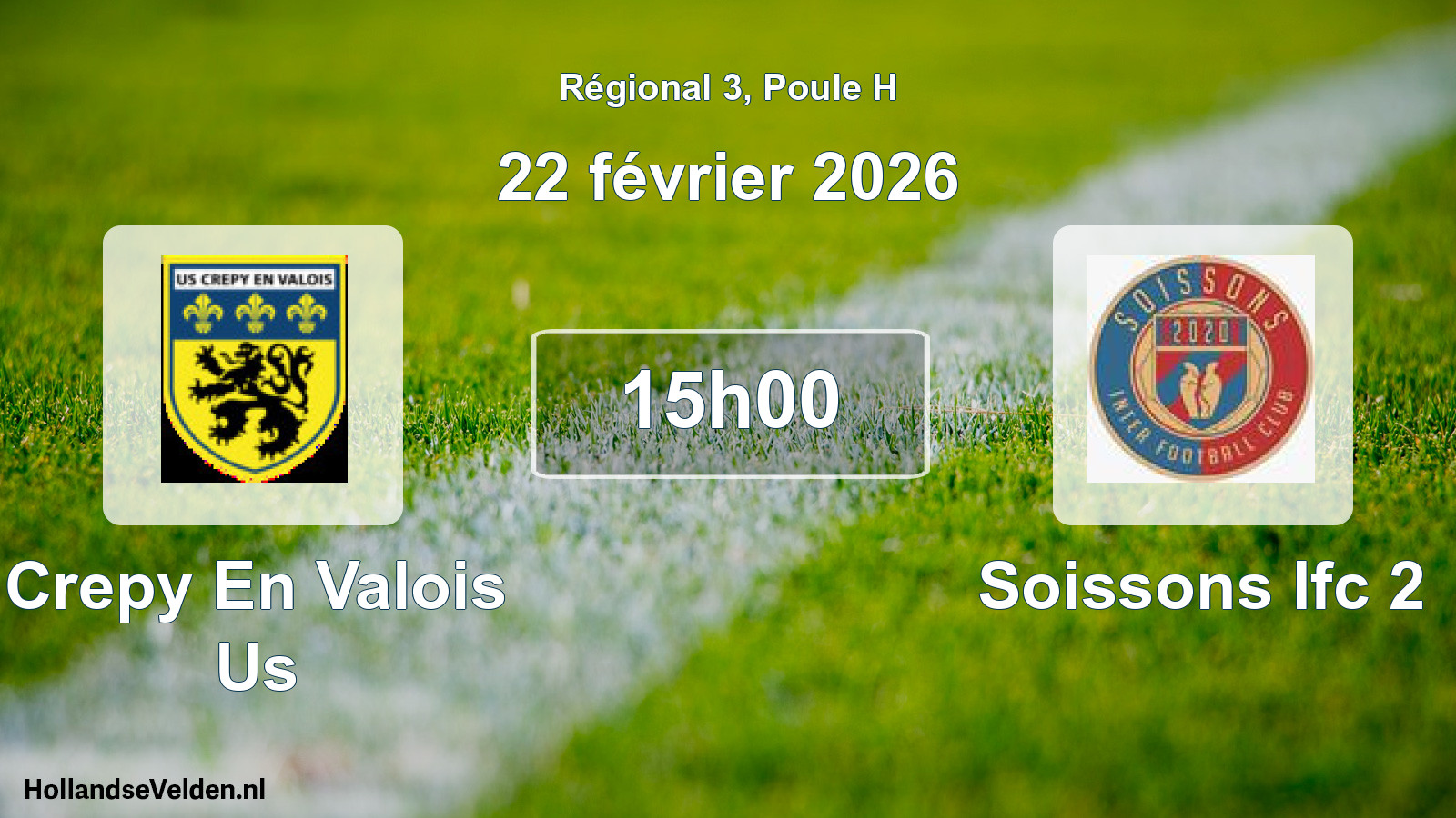 Scheduled Match: Crepy En Valois Us - Soissons Ifc 2 (22 February 2026)