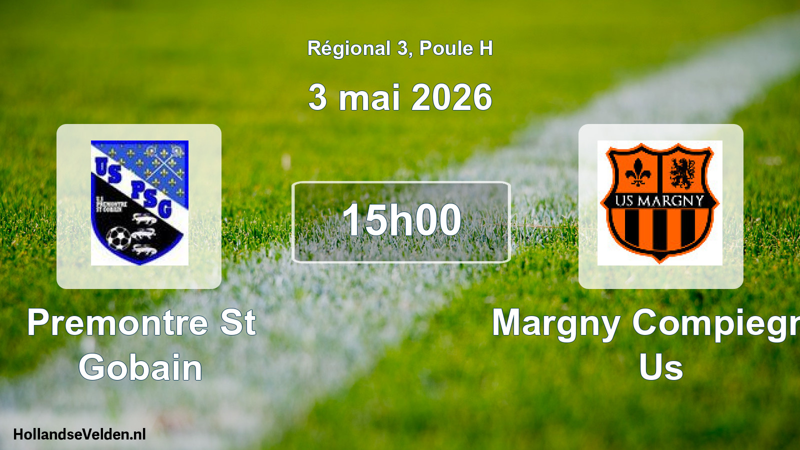 Scheduled Match: Premontre St Gobain - Margny Compiegne Us (3 May 2026)