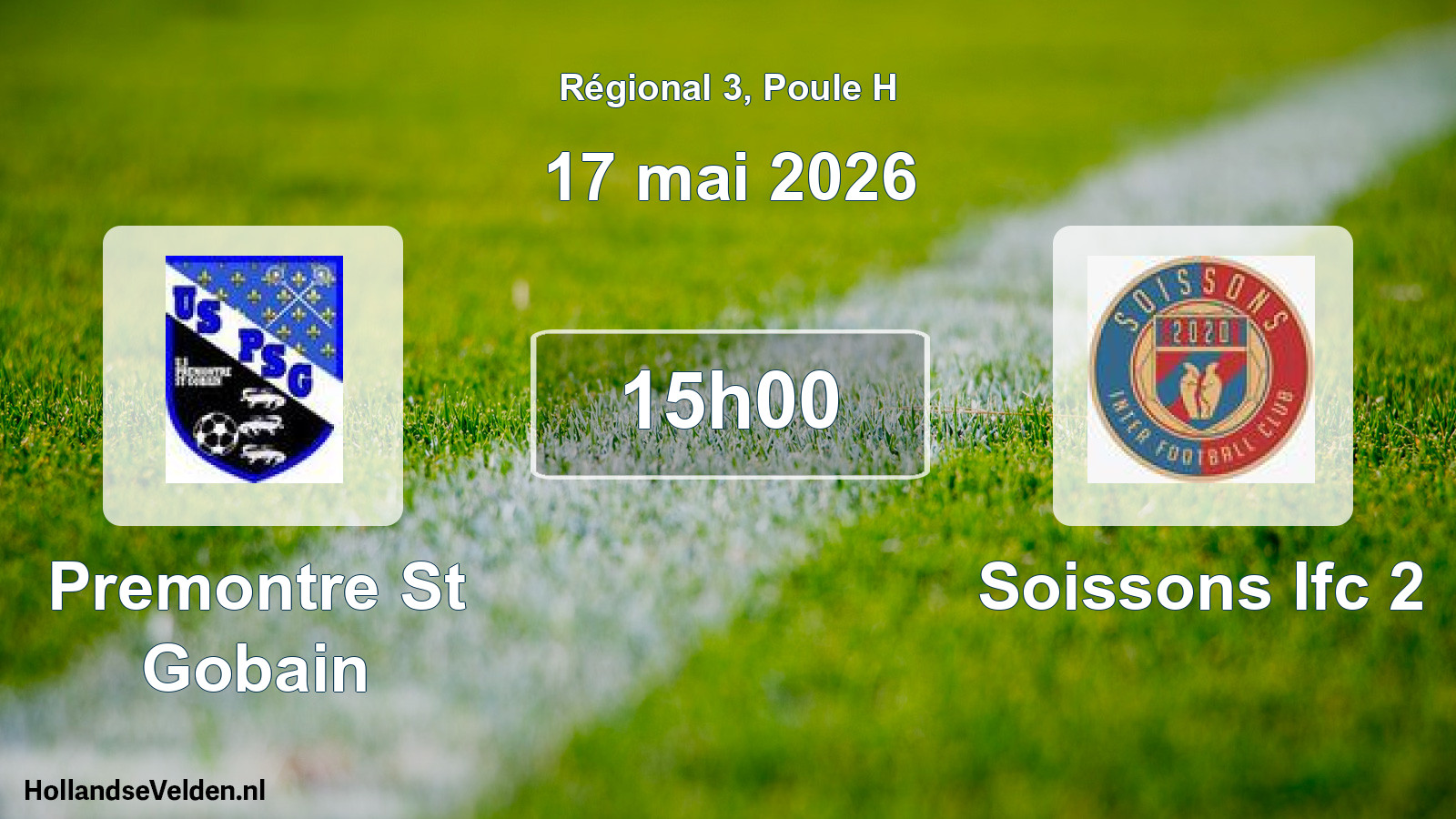 Geplande wedstrijd: Premontre St Gobain - Soissons Ifc 2 (17 mai 2026)
