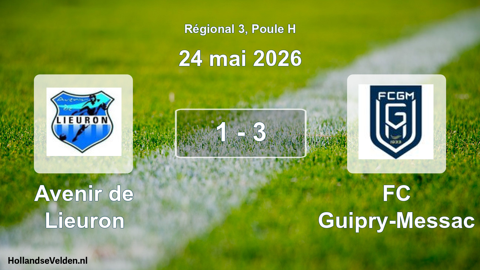 Match joué: Avenir de Lieuron - FC Guipry-Messac 1 - 3 (24 mai 2026)