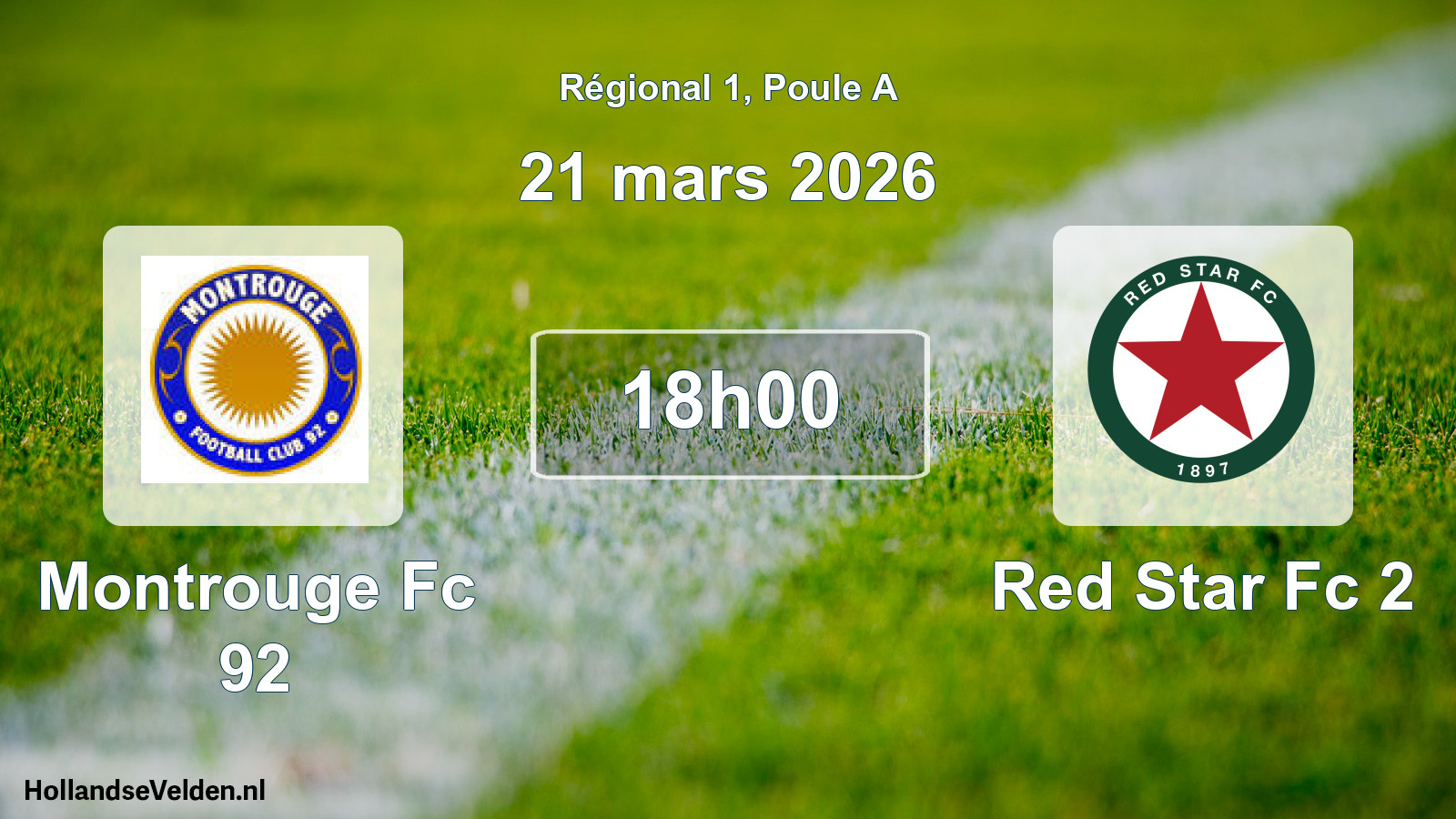 Geplande wedstrijd: Montrouge Fc 92 - Red Star Fc 2 (21 maart 2026)