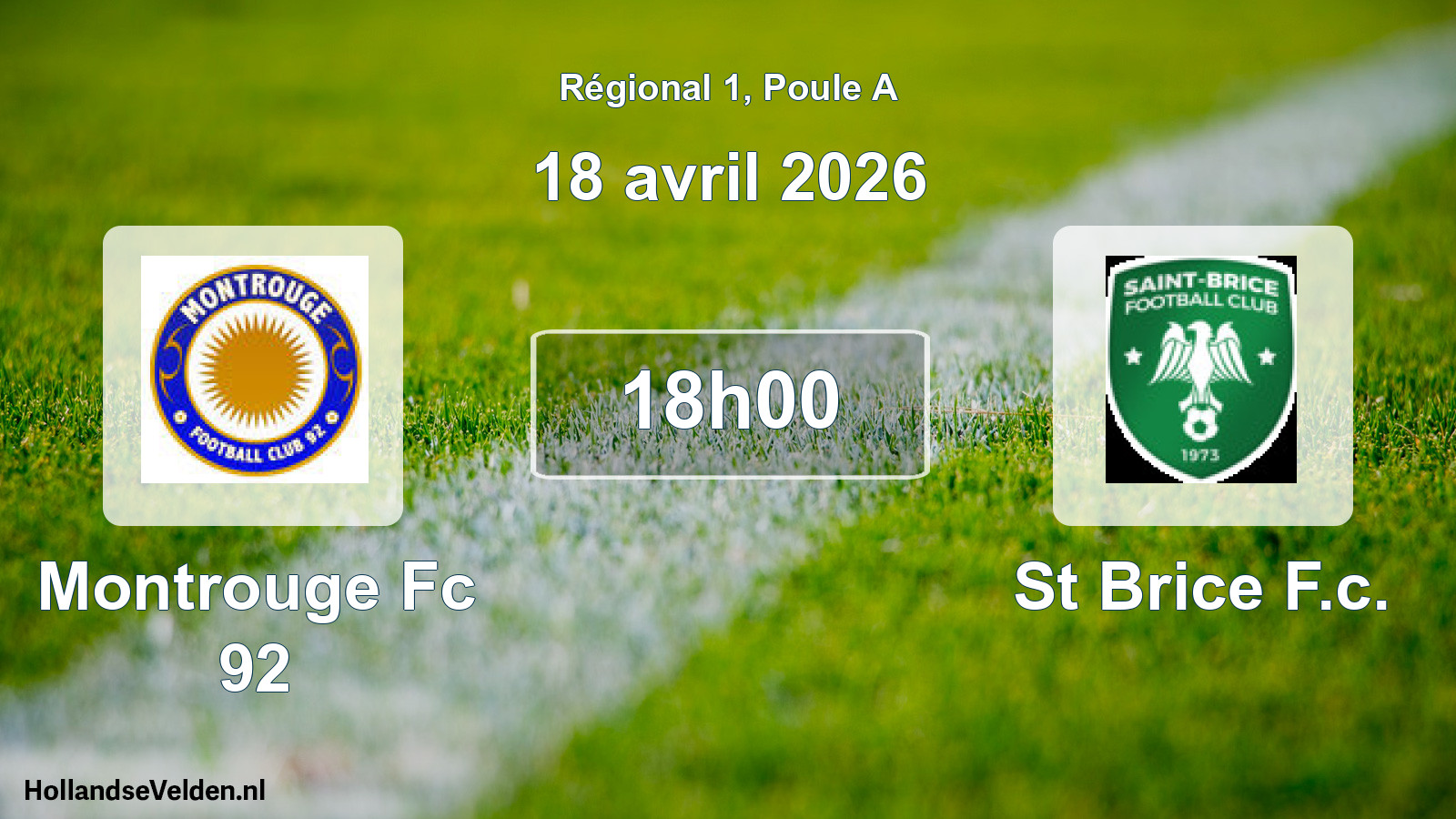 Geplande wedstrijd: Montrouge Fc 92 - St Brice F.c. (18 april 2026)