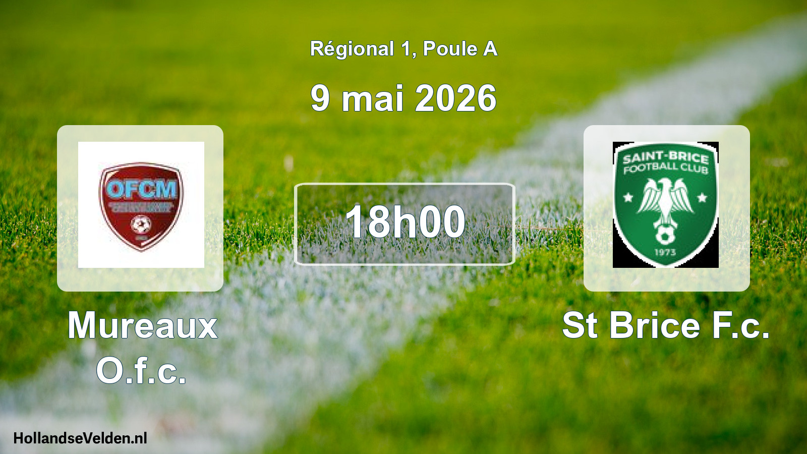 Geplande wedstrijd: Mureaux O.f.c. - St Brice F.c. (9 mai 2026)