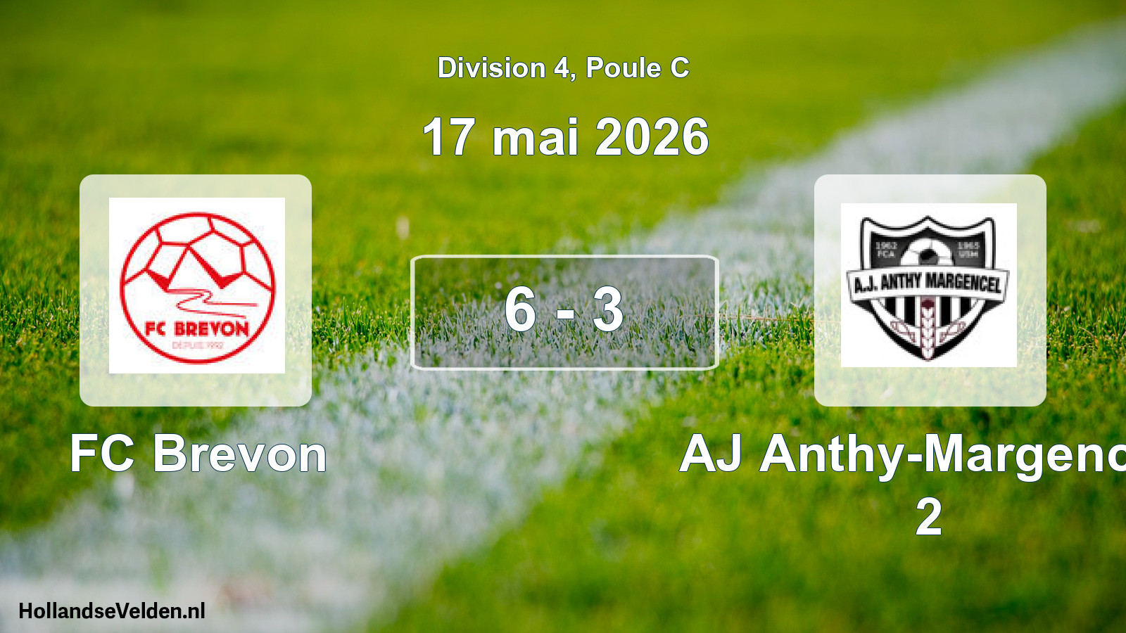 Match joué: FC Brevon - AJ Anthy-Margencel 2 6 - 3 (17 mai 2026)