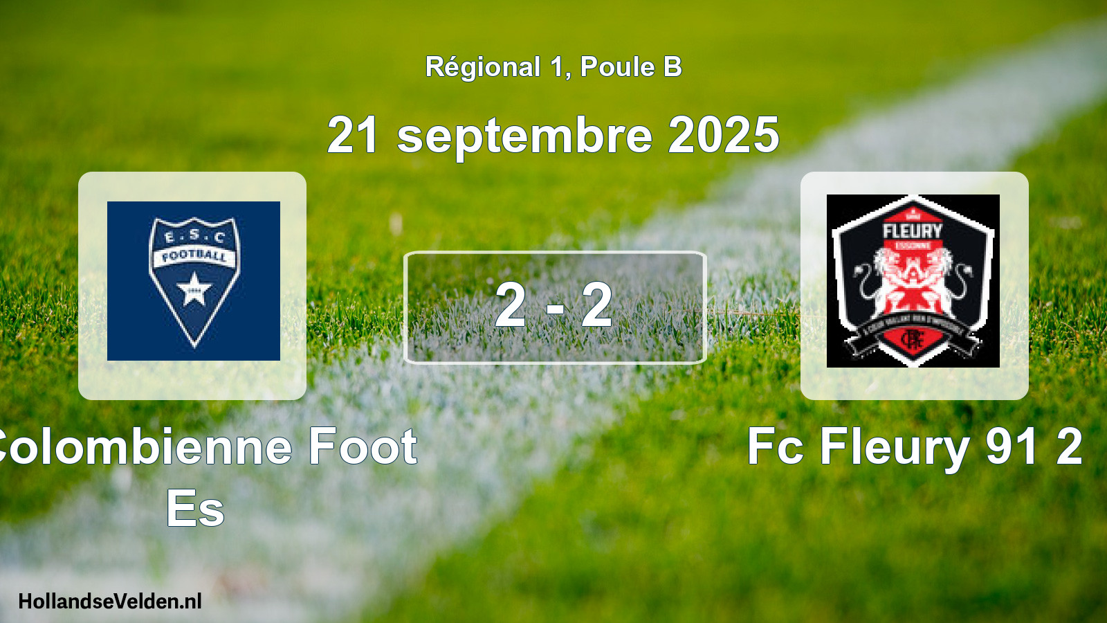 Gespeelde wedstrijd: Colombienne Foot Es - Fc Fleury 91 2 2 - 2 (21 september 2025)