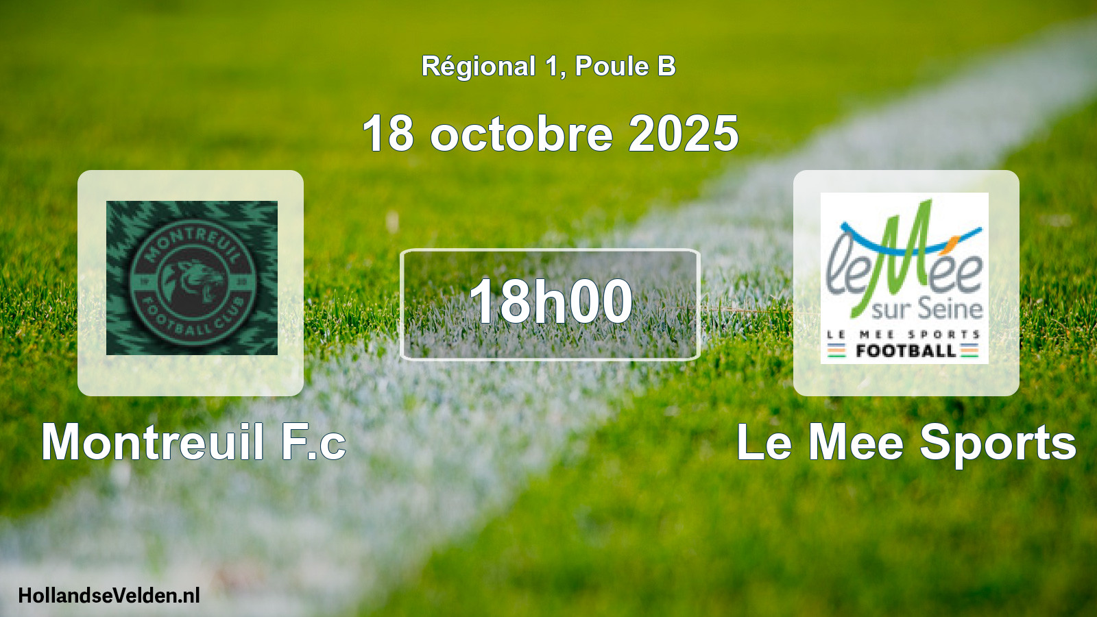 Scheduled Match: Montreuil F.c - Le Mee Sports (18 October 2025)